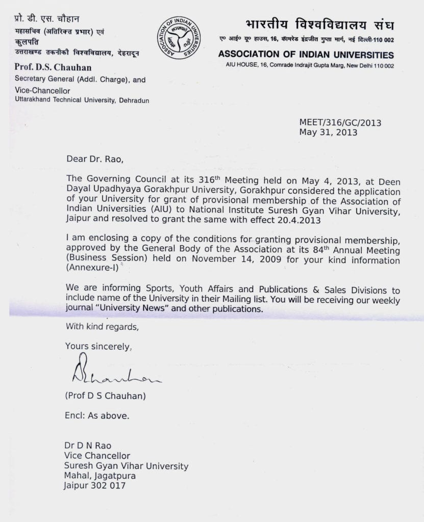 University Act & Approvals